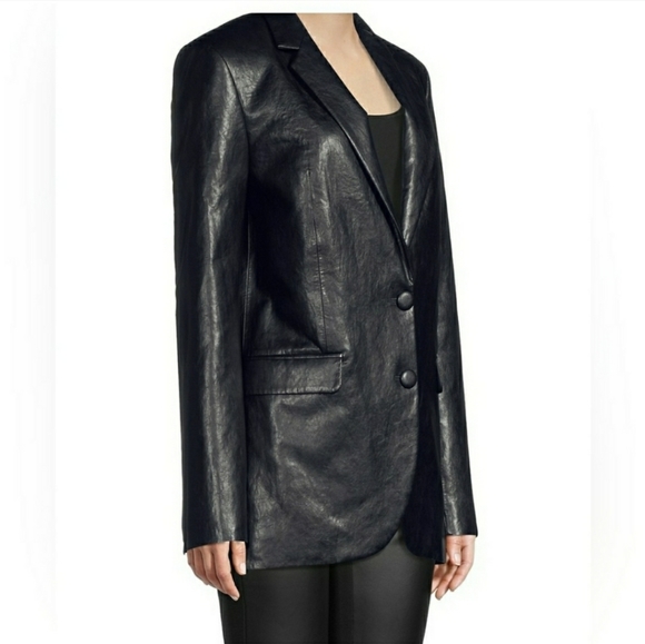 Michael Michael Kors Mensy Faux Leather Blazer - Picture 11 of 13